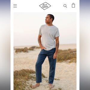 NWT Alex Crane Men’s Dark Blue Linen Pants